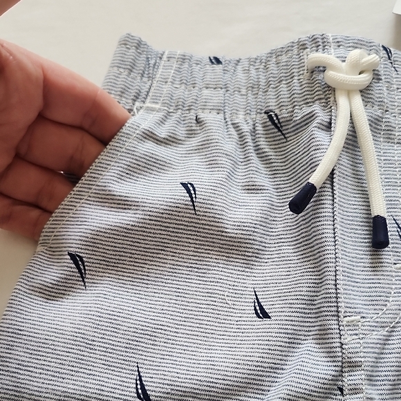 Nautica Baby Pink Tee and Striped Shorts Set - Picture 10 of 11